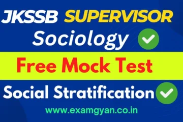 JKSSB Supervisor Sociology Social Stratification Mock